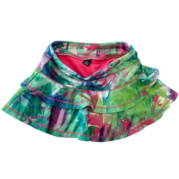 VERY Pretty Reel Legends Multicolor Tiered Ruffle Skort - Girls 2T (Like New) - Picture 4 of 7